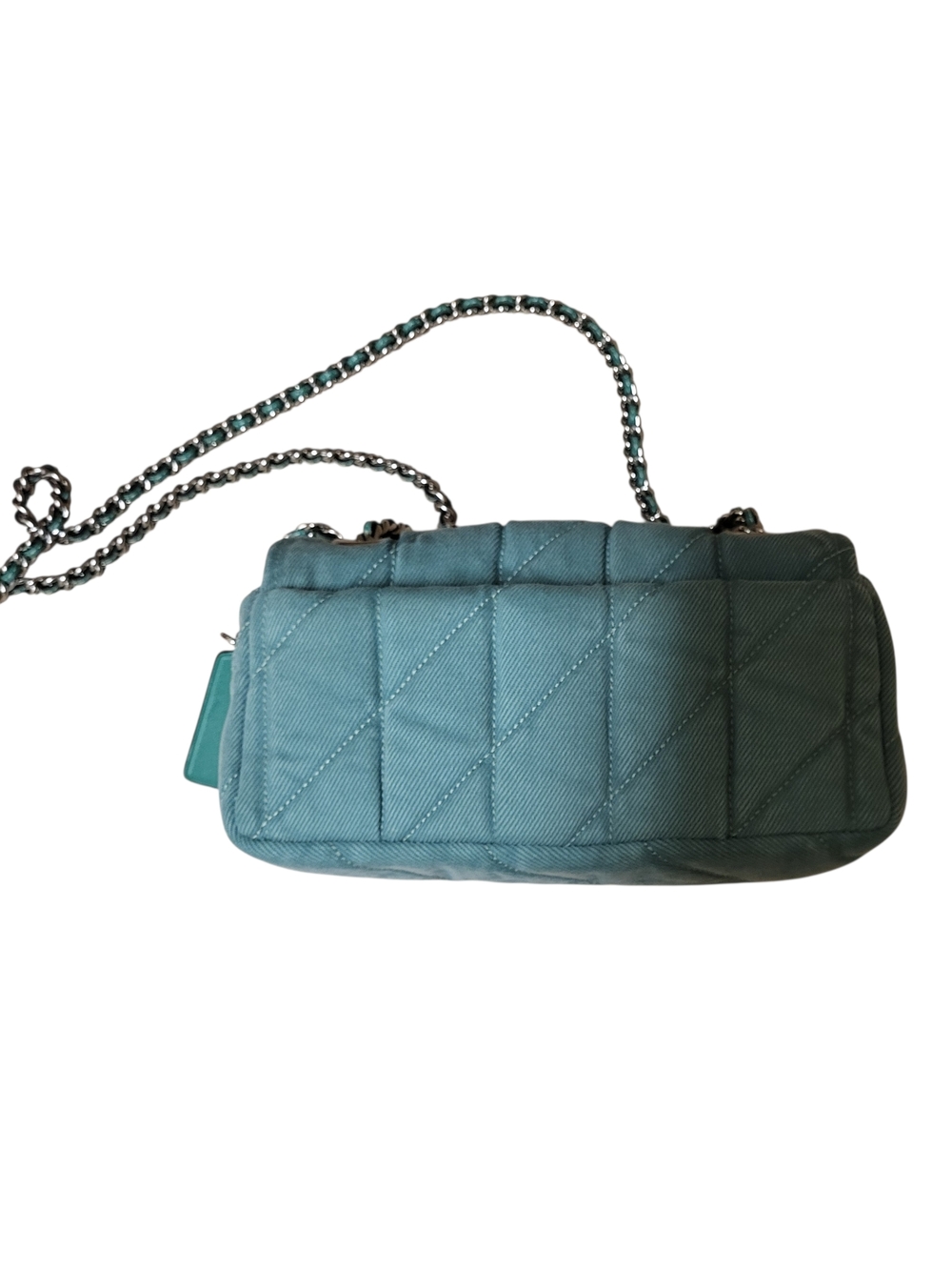 COACHQuilted Tabby Mini Denim Shoulder Bag - Picture 3 of 8